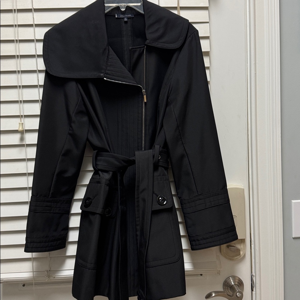 Gently worn Anne Klein Classic Black Trench Coat